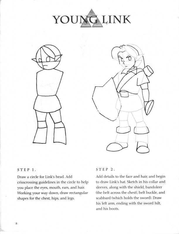 How To Draw Link, Step By Step